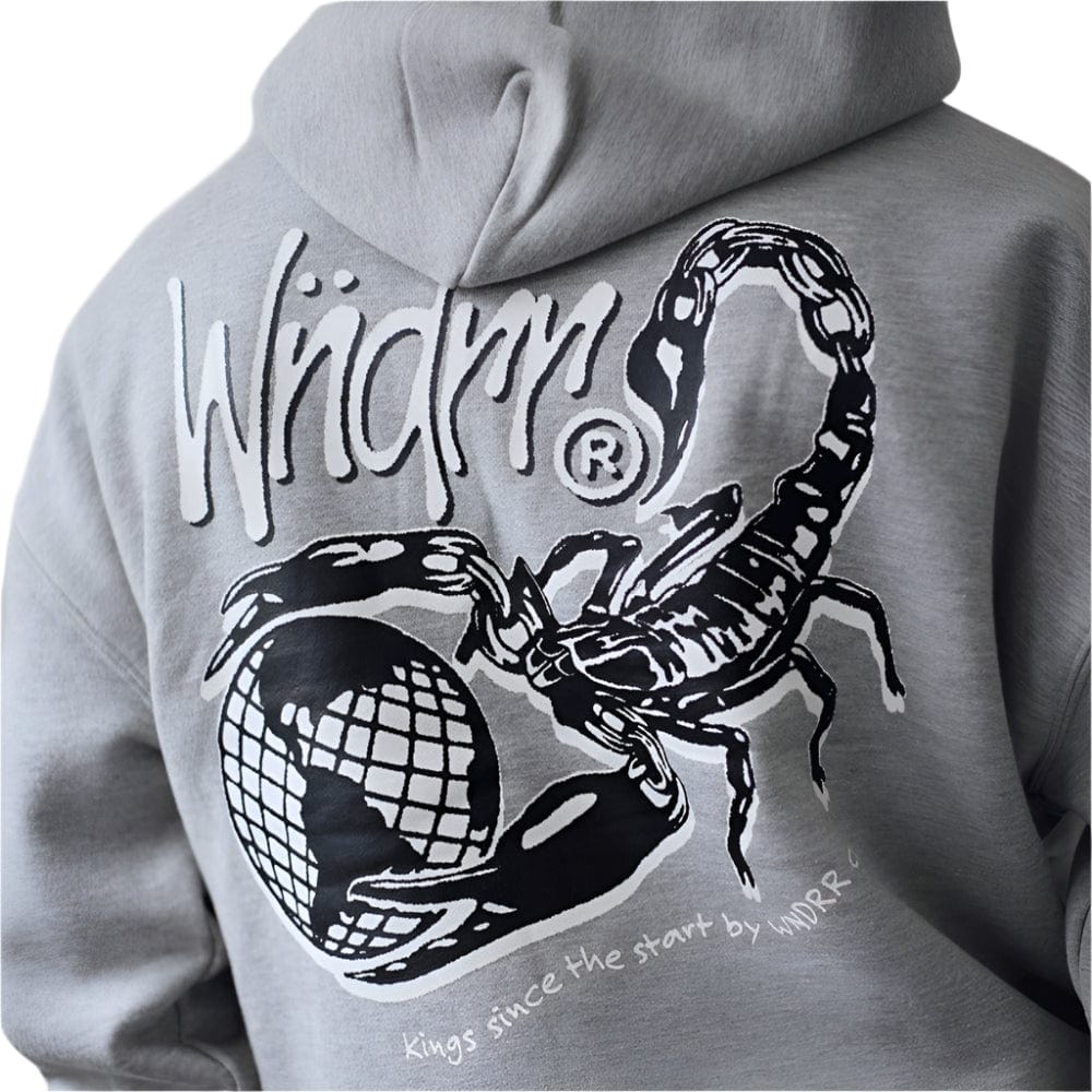 WNDRR Scorpion Hood Sweat - Grey Marle