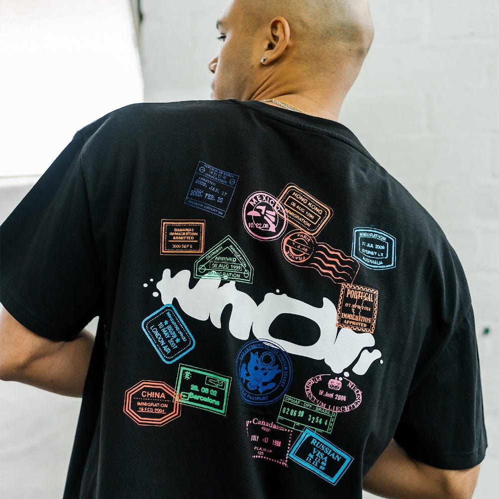 WNDRR Stamp Box Fit Tee - Black