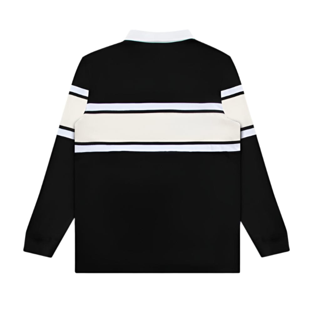 WNDRR Studio Panel Rugby Polo - Faded Black