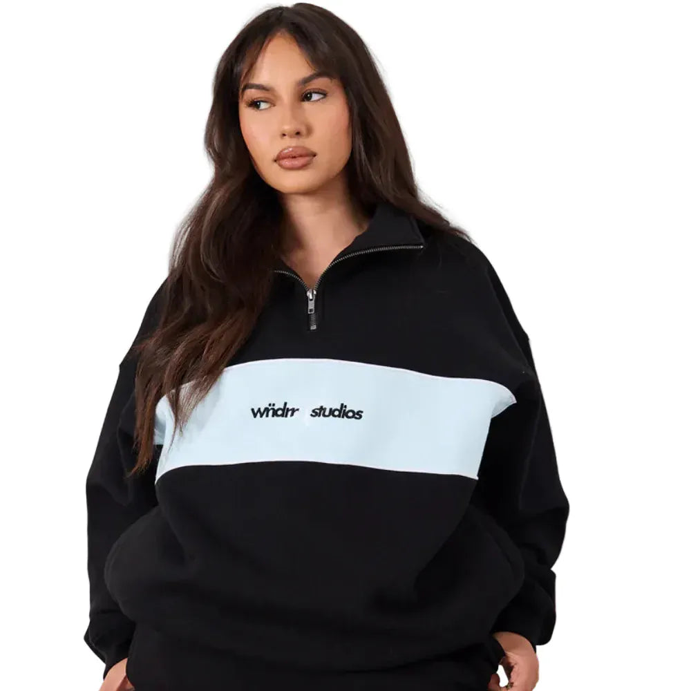 WNDRR Stxr 1/4 Zip Sweat - Black