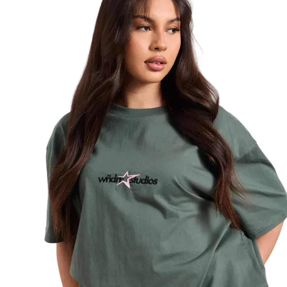 WNDRR Stxr Box Fit Tee - Dark Green