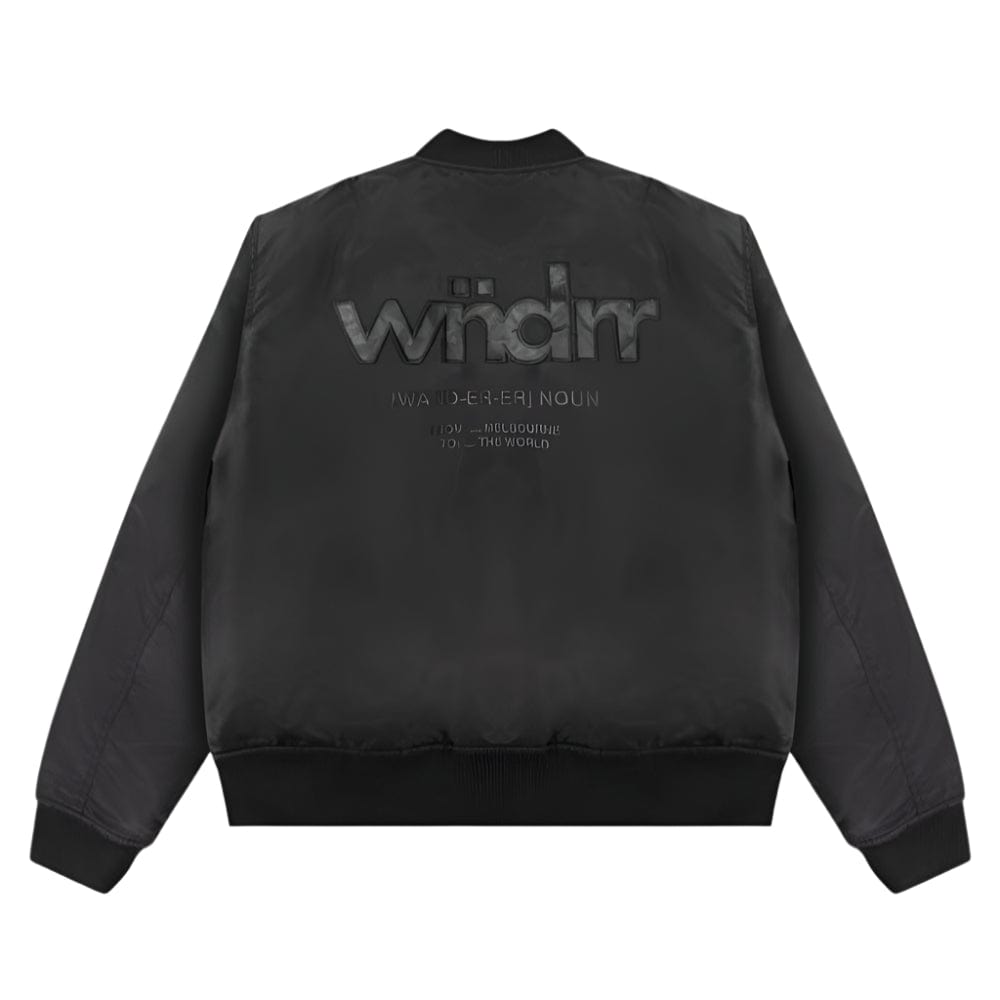WNDRR The World Bomber Jacket - Black