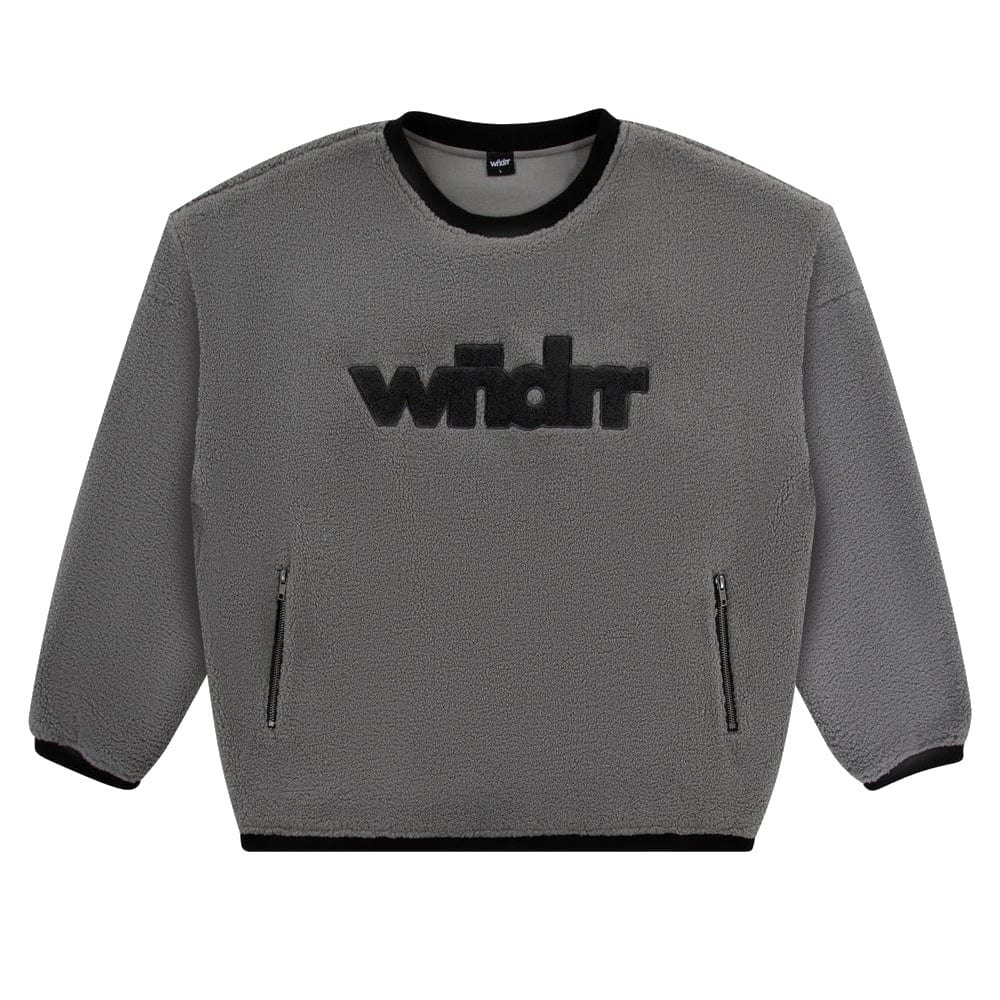 WNDRR Tone Sherpa Pullover - Cement Grey