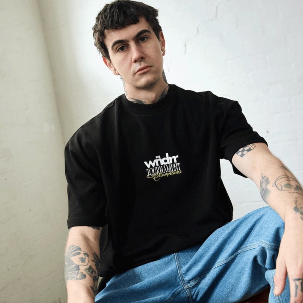 WNDRR Tournament Heavy Weight Tee - Black