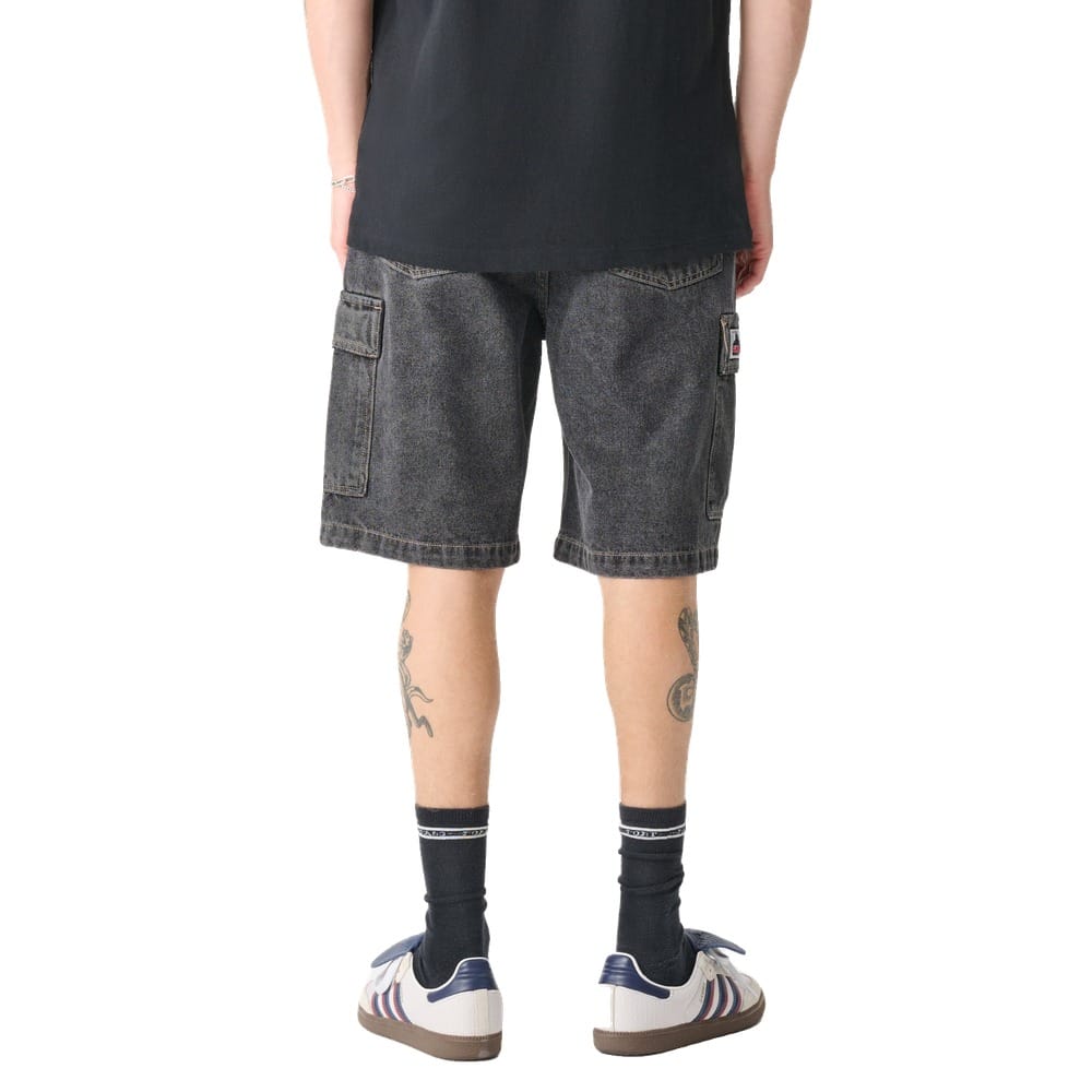 XLarge Baggy Cargo Denim Short - Washed Black