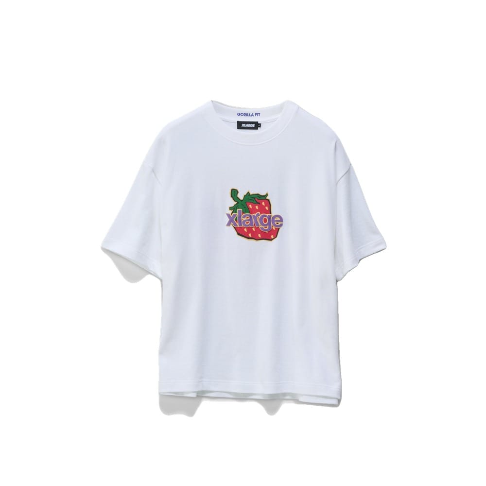 XLarge Strawberry Gorilla Fit Tee - White