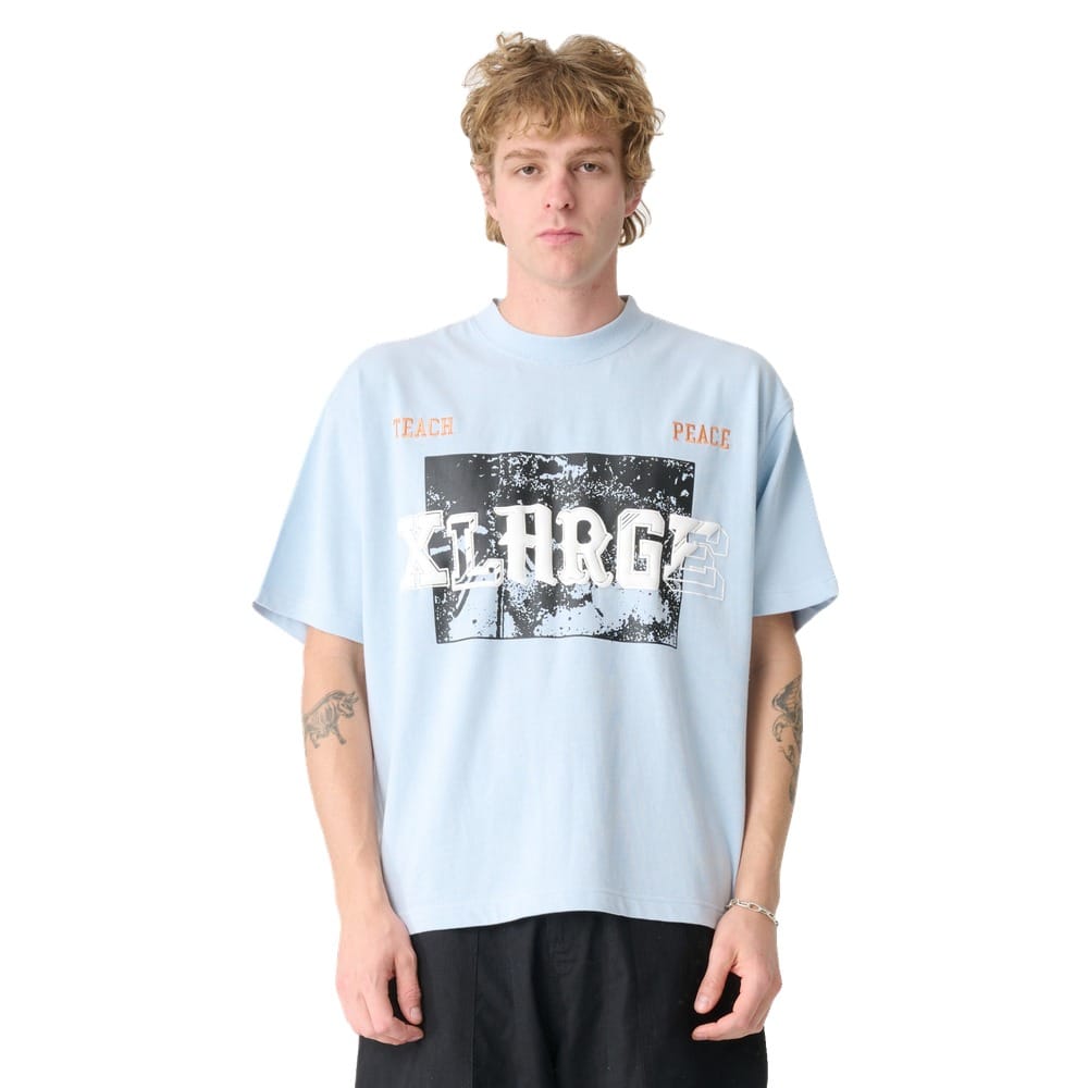 XLarge Teach Peace Gorilla Fit Tee - Dusty Ice