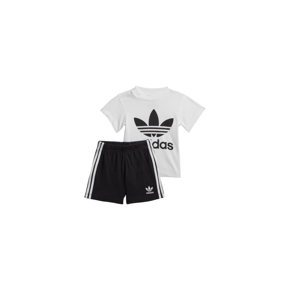 adidas Infants Short Tee Set - White / Black
