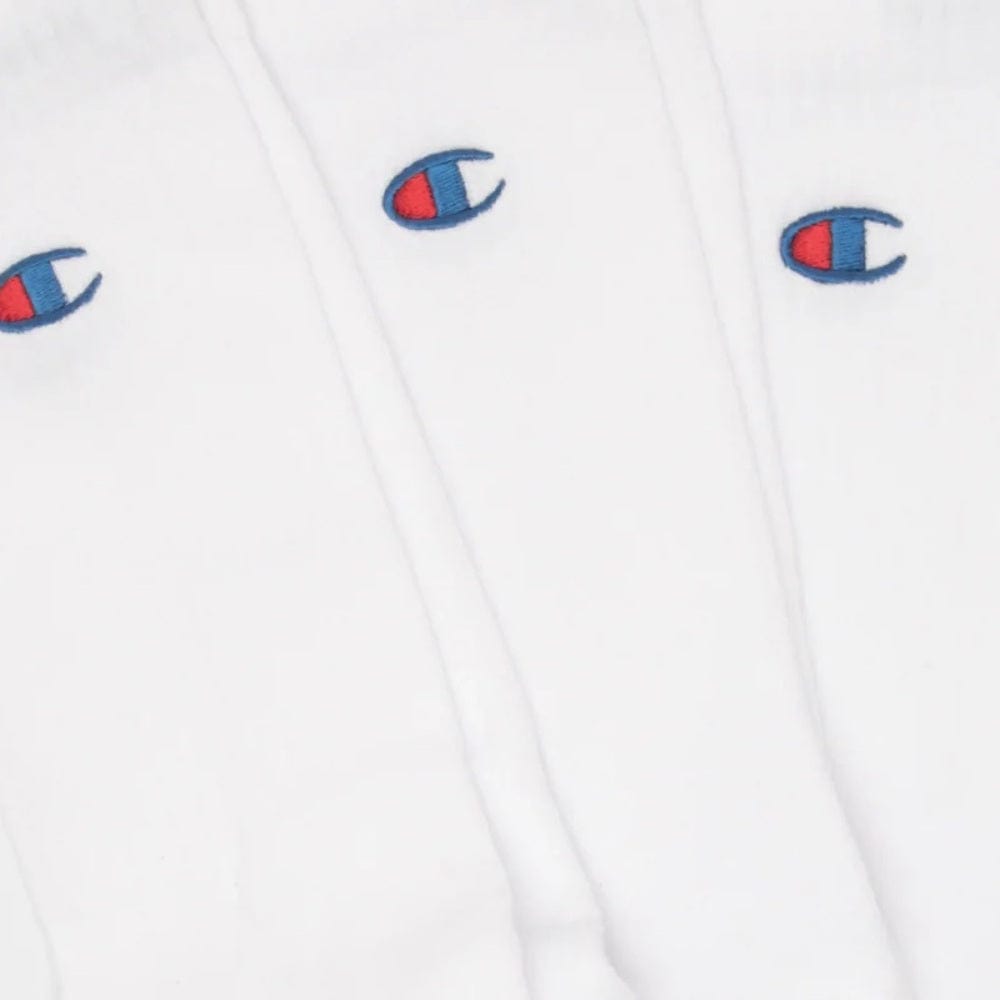 Champion Lifestyle C Logo Crew Socks 3 Pack - White