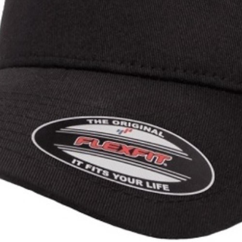 Flexfit Hexa 5 Panel Fitted Cap - Black