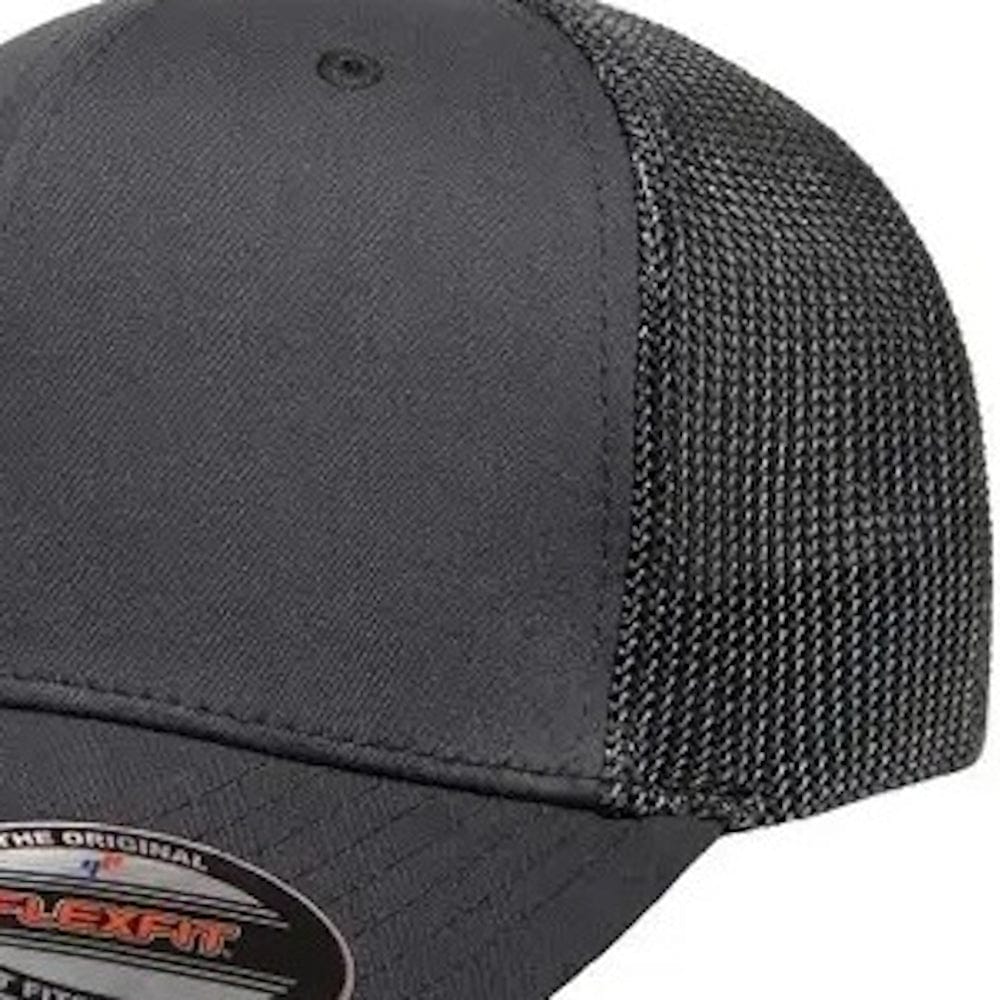 Flexfit Mesh Trucker Fitted Cap - Black