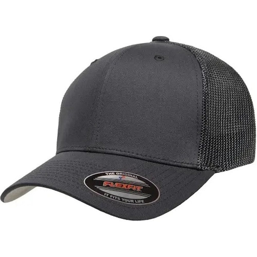 Flexfit Mesh Trucker Fitted Cap - Black