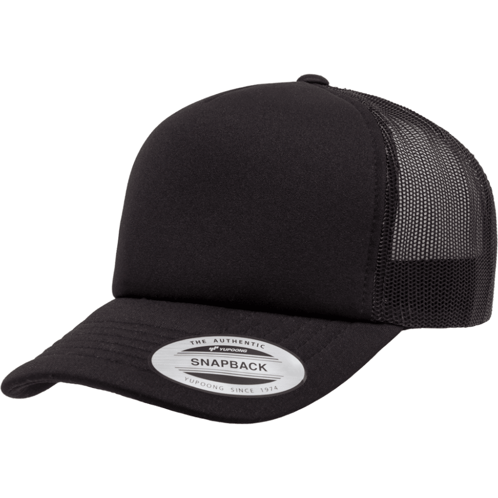 Flexfit Hi Crown Trucker Snapback - Black