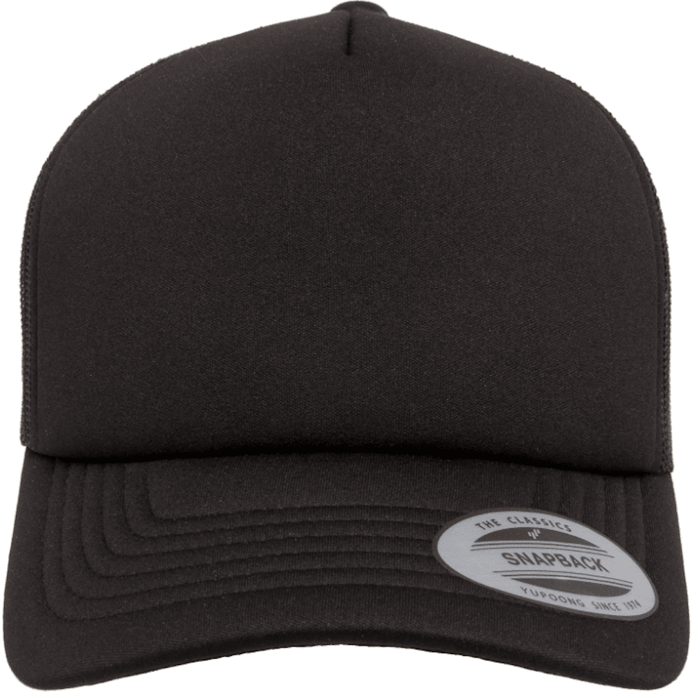 Flexfit Hi Crown Trucker Snapback - Black