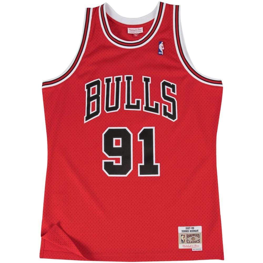 Mitchell & Ness Swingman Jersey Chicago Bulls Dennis Rodman Road 97/98 - Red