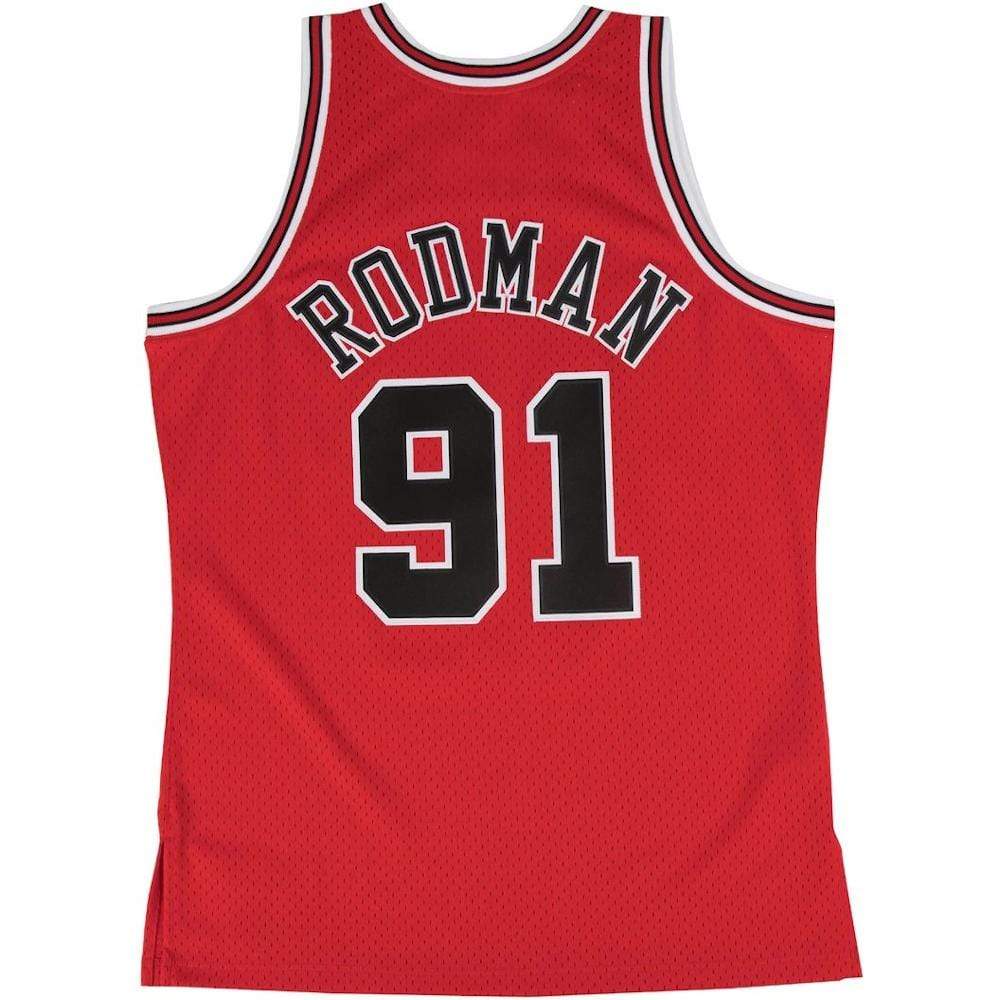Mitchell & Ness Swingman Jersey Chicago Bulls Dennis Rodman Road 97/98 - Red